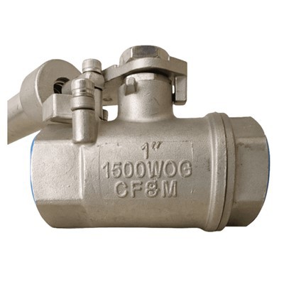 Válvula de bola con retorno por resorte de 1 pulgada